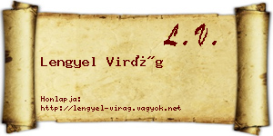 Lengyel Virág névjegykártya